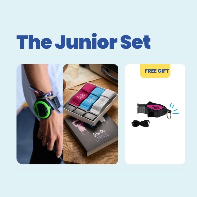 The Junior Set: Windie Race Timer, 3 Strap Set and a free Loud Whistle
