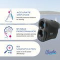 Windie Sailing Precision Trio rangefinder with 6x magnification for accurate distance measurement on the water.