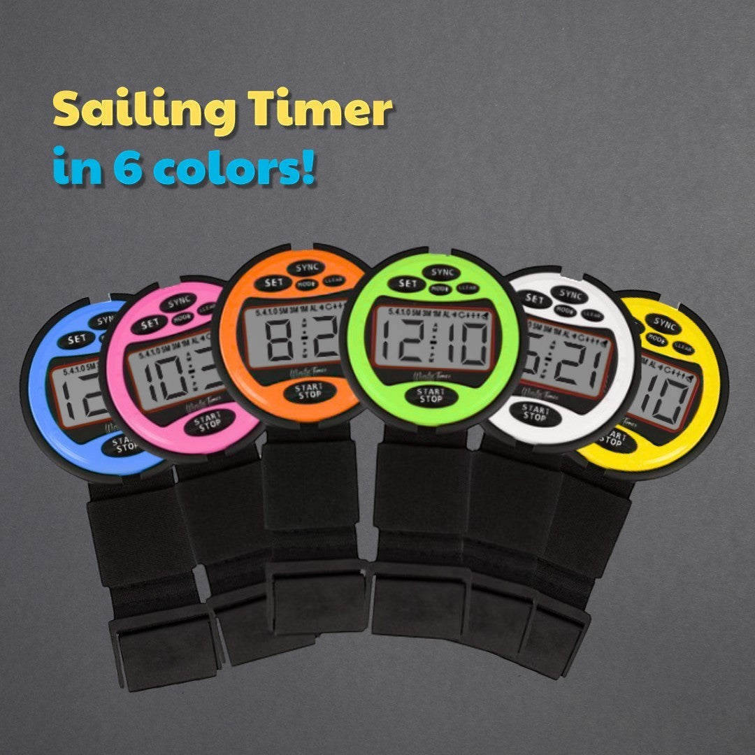 windie.pro orange sailing race stopwatch timer with 5-4-1-0 countdown and adjustable strap