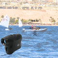 windie.pro black rangefinder with textured grip, used for sailing and marine navigation.