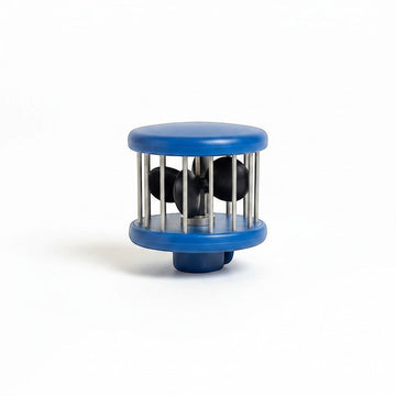 windie.pro blue anemometer replacement head unit with black cups and silver metal cage. For accurate wind speed readings.