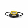 windie.pro waterproof bearing compass with yellow bezel and black lanyard, ideal for marine navigation.