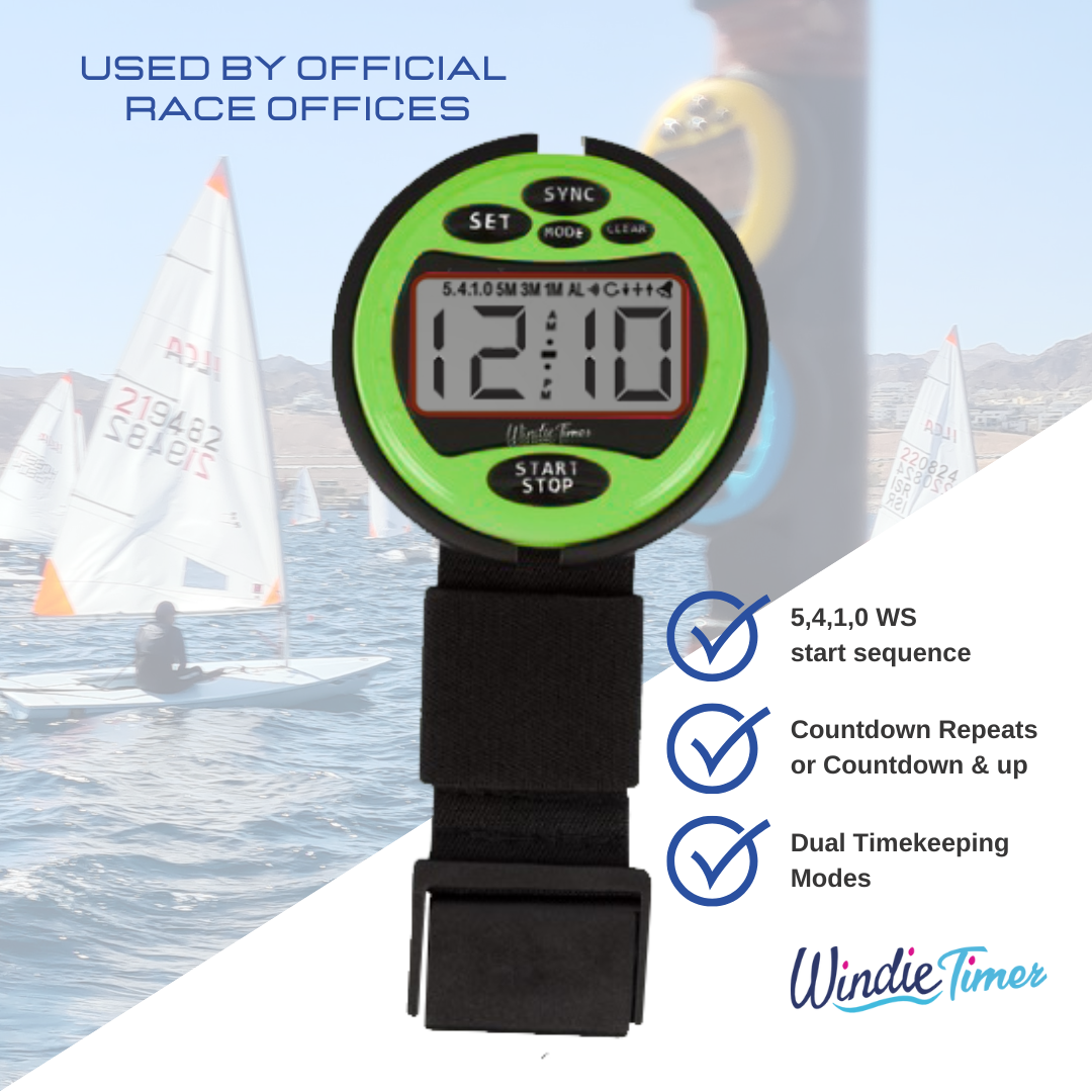 Windie Race Timer – Official Sailing Countdown Watch (Green)